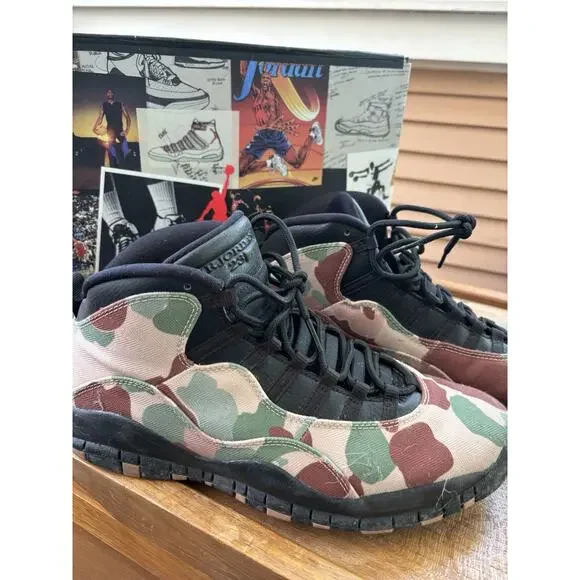 Air Jordan 10 Retro Desert Camo Size 11 310805-200 Very Clean with OG Box