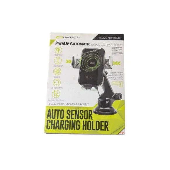 Bbu Bracketron PwrUp Qi Automatic‎ Dash / Window Mount for Most Cell Phones -Blk