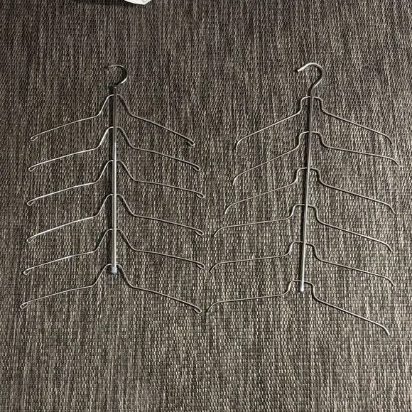 Multi-Tier hangers set of 2 closet organizer 6 tier metal