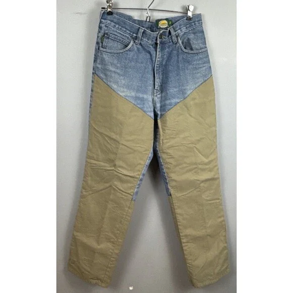 Cabelas Brush Guard Jeans 32 Reg (32x30) Blue Denin Canvas Leg Hunting Pants
