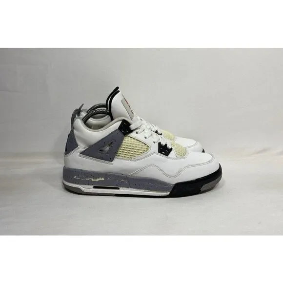 Nike Air Jordan Retro 4‎ White Cement GS 2012 408452-103 Size 6.5y Preowned