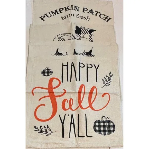 Pumpkin Patch Harvest Farm Fresh Happy Fall YAll Decorative‎ Throw Pillow Covers