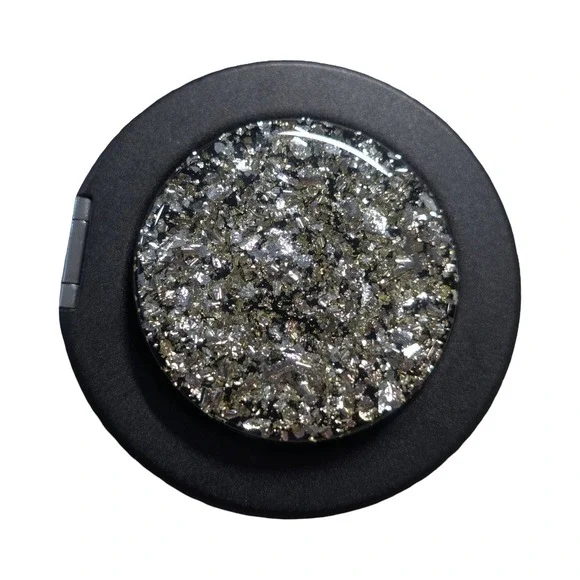 17-R PopSockets Magsafe Kick-out Phone Grip - Black Gold Glitter (Referb) ⬇️
