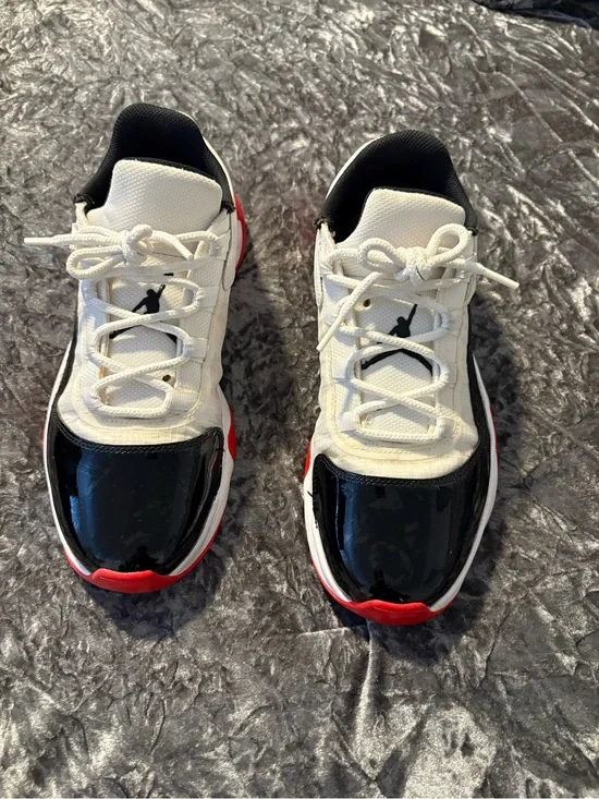 Jordan White Black Red Low-Top Sneakers