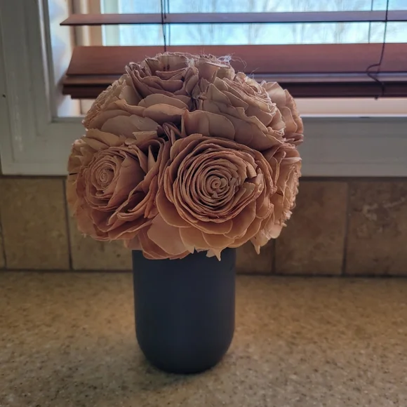 Eco Flower / Artificial Faux Wood Flowers / Centerpiece / Decor