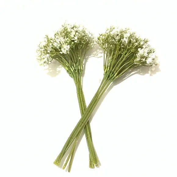 Set of 2 Artificial White Floral Stems