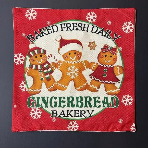 Gingerbread Bakery Cookies Pillow‎ cover 18