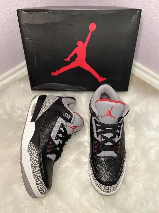 Size 12 - Jordan 3 Retro OG Mid Black Cement