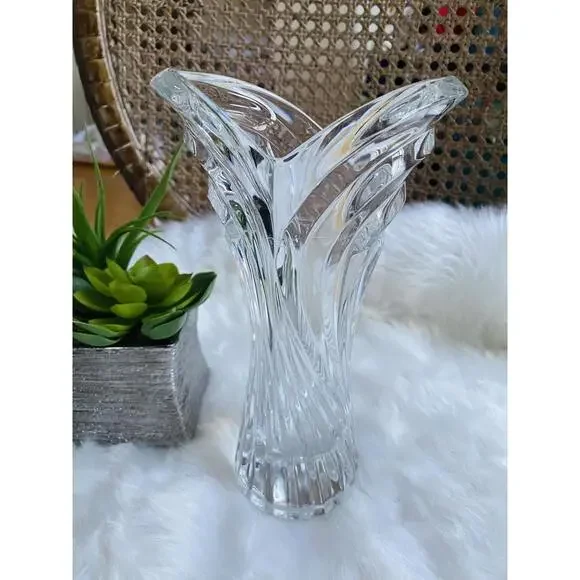 Clear Glass Decorative Vase