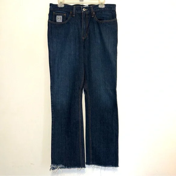 Cinch Jeans Mens Size 33x31 Blue Cinch Up Straight Leg Zipper Button Rn# 155737