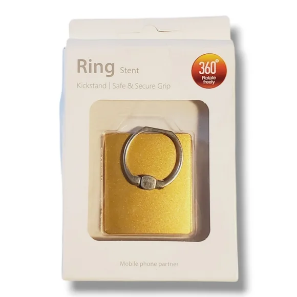1X Fashion finger Ring Rotating stand Stent holder For Mobile phone Gold