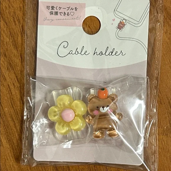 Brand New Bear 🐻 and Flower 🌼 Cable Holders