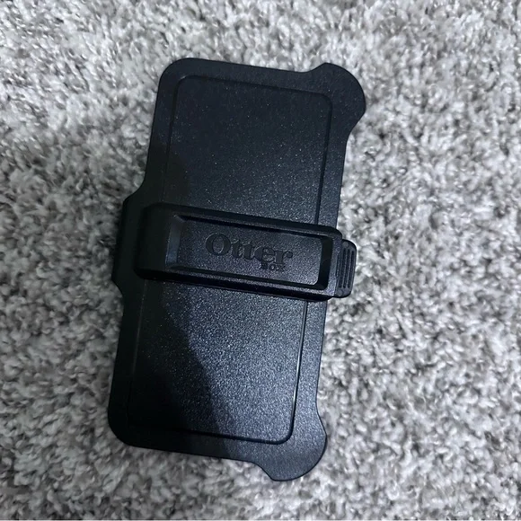 Black Otterbox clip on phone case
