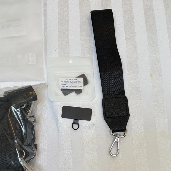 Black Phone Lanyard with Secure Clip