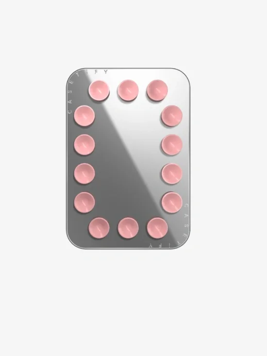 Snap & Stick Mirror Cardholder Stand - Primrose Pink