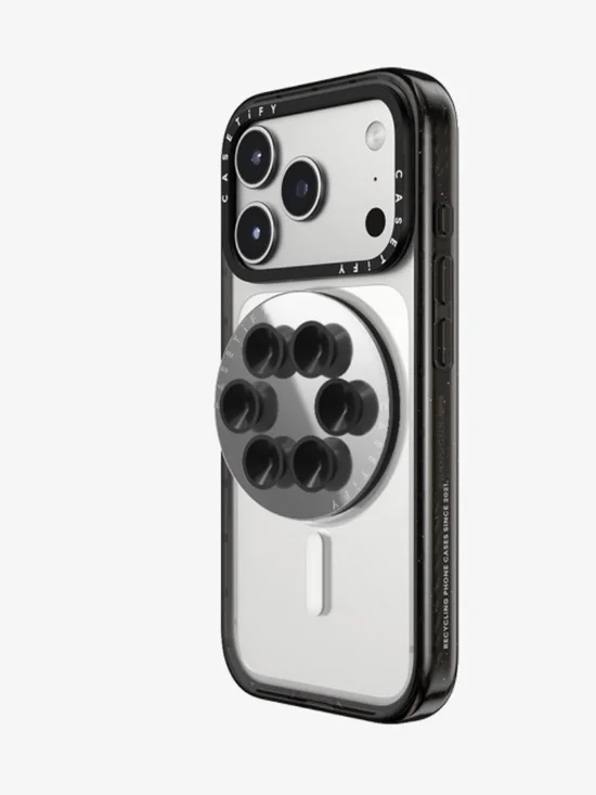 Snap & Stick Mirror Grip Stand - black