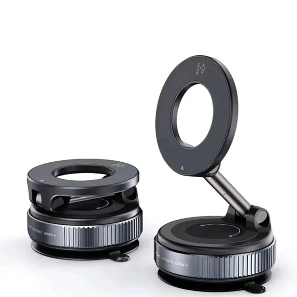 Foldable 360° Magnetic Phone Mount – Black