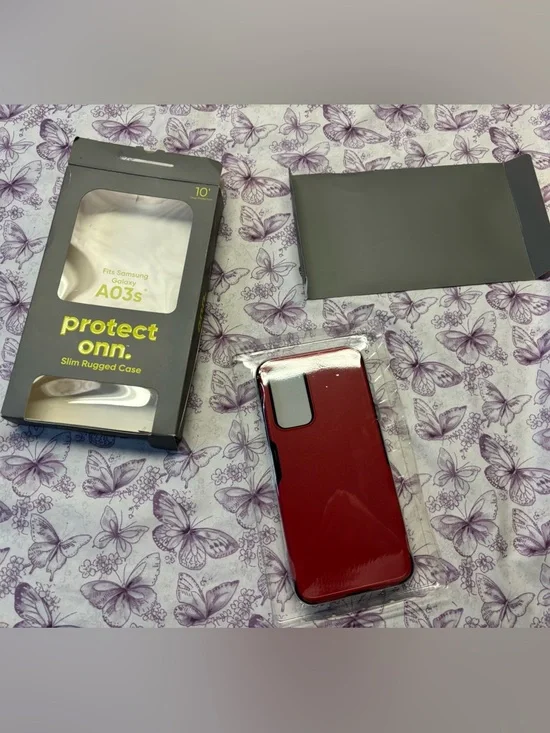 📍NIB Samsung Red Protective Phone Case for Galaxy A03s