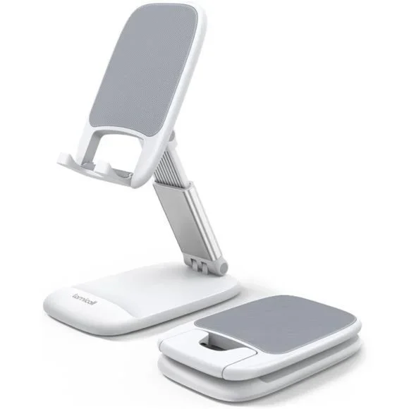 Foldable Phone Stand for Desk - Height Adjustable Holder Portable Cradle