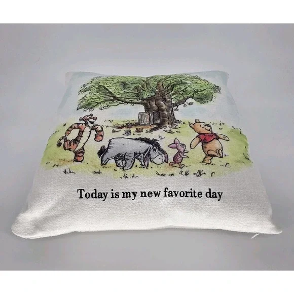 Disney Winnie the Pooh Pillow– Tigger, Piglet Eeyore Nursery Decor Favorite Day