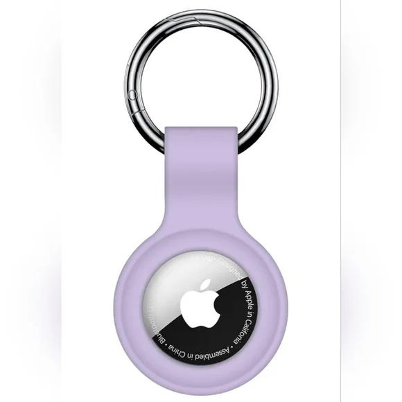 Lilac Keychain Air Tag Holder