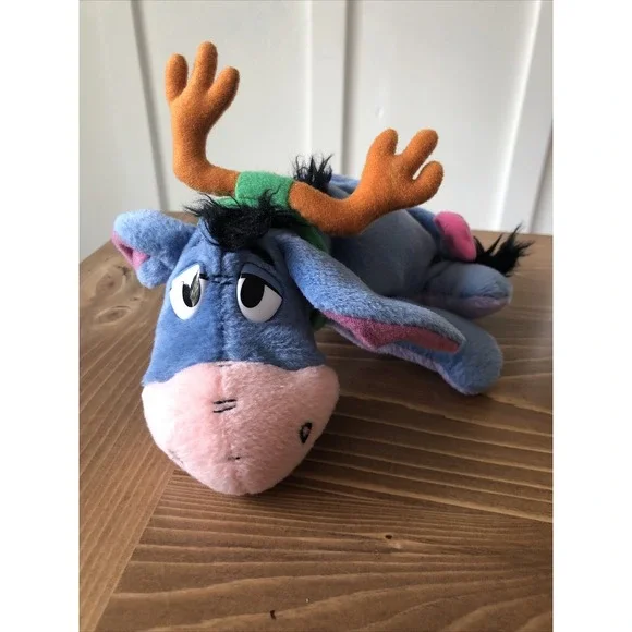 Eeyore Reindeer Bean Bag Plush ~ Disney Store ~ Christmas Toy‎ ~ Winnie Pooh