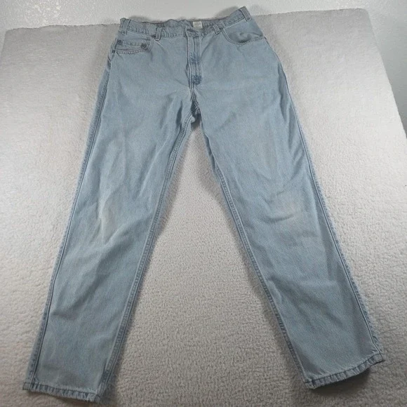 Vintage Levis 545 Jeans Mens‎ 38x34 (35x32) Light Wash Blue Denim Loose Fit 90s