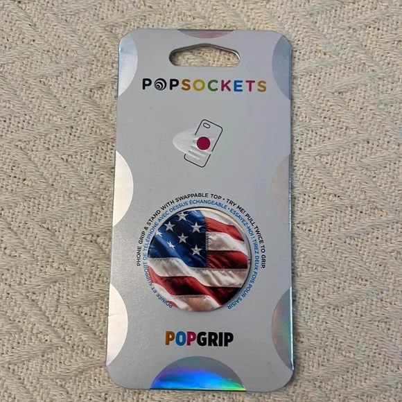 PopSockets PopGrip Cell Phone Grip & Stand - American flag