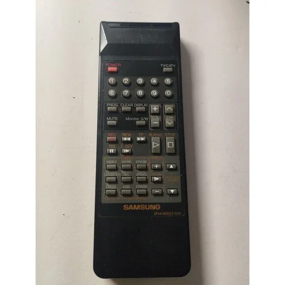 Samsung 3F14-00027-030 TV VCR Remote Control - Tested & Works