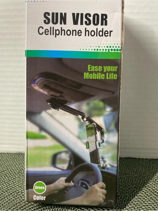 Sun Visor Cellphone Holder - Green