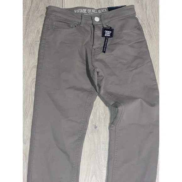 VGB Vintage Genes Black Men's Slim Fit French Terry Gray Jeans 28 X 30 - NWT