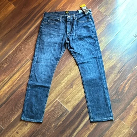 LEE Men’s Stretch Slim Fit Tapered Leg Deep Wash size 36 x 30