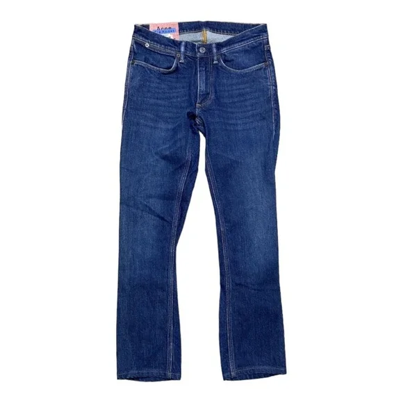 ACNE‎ STUDIO Bla Konst Max Dark Blue Mens 5 Pocket Cotton Elastane Jeans 28X27