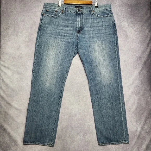 Lucky Brand 363 Straight Mens‎ Jeans 40x32 Blue Candiani Denim Medium Wash Soft
