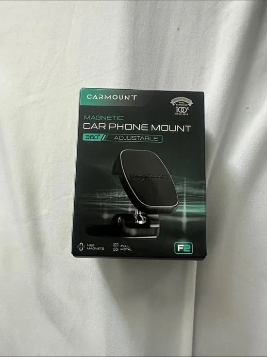 Carmount Magnetic Car Phone Mount - Black/Teal Box