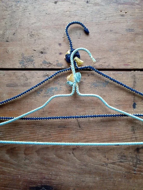 Vintage braided hangers lot.