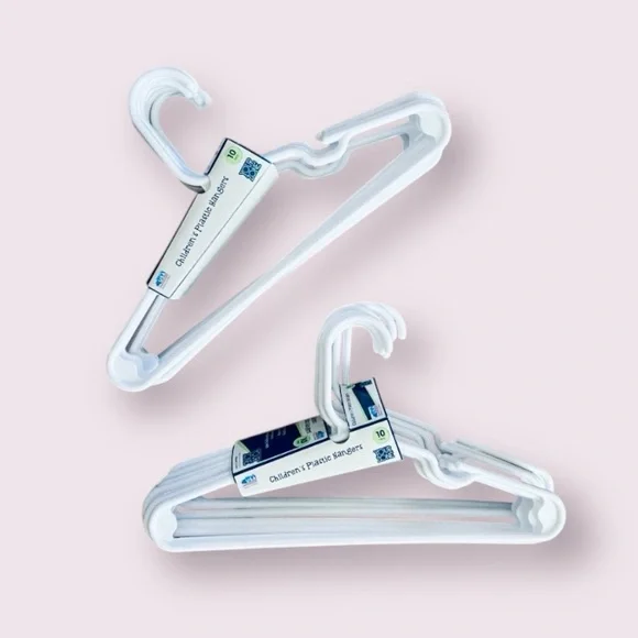 Your Zone Children's Clothing Hangers, 10 Pack, White, Sizes Up to 8 - 2 Sets