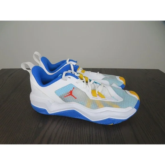 Nike Jordan One Take 4 Shoes Mens 8.5 White Blue Basketball Sneakers DO7193-164