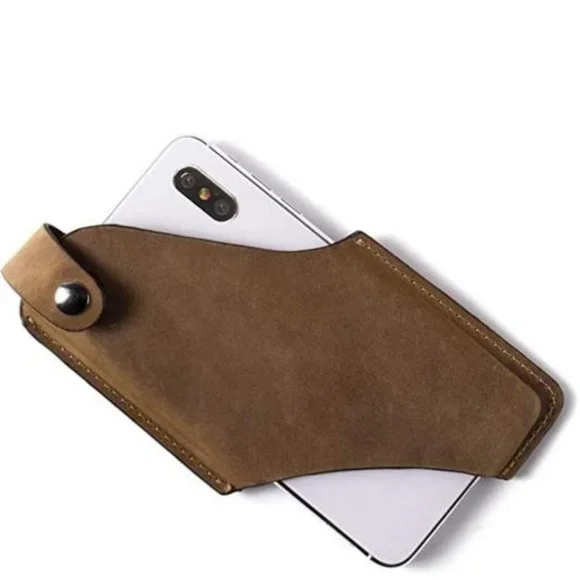 FLAPI Dark brown Leather Phone Holster