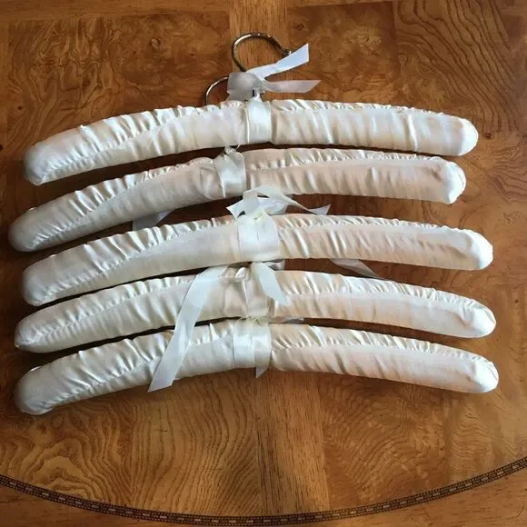 15 Set of White Satin Hangars