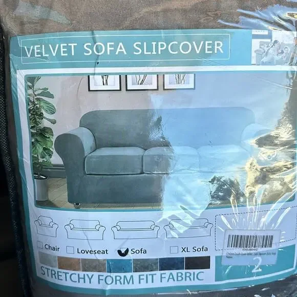 Velvet Stretch Sofa Slipcover