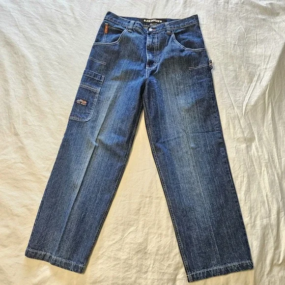 Vintage Y2K Joe Boxer Jeans Carpenter Baggy Size 34x30 8 Ball Denim Skater‎
