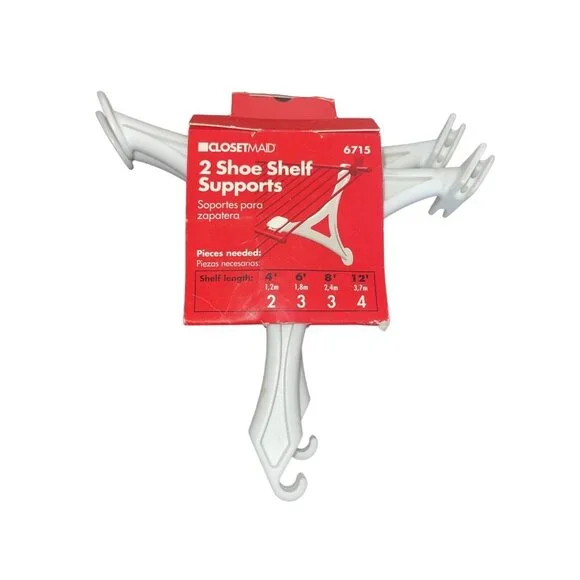 2 ClosetMaid 6715 Shoe Shelf Rack Supports New white discontinued