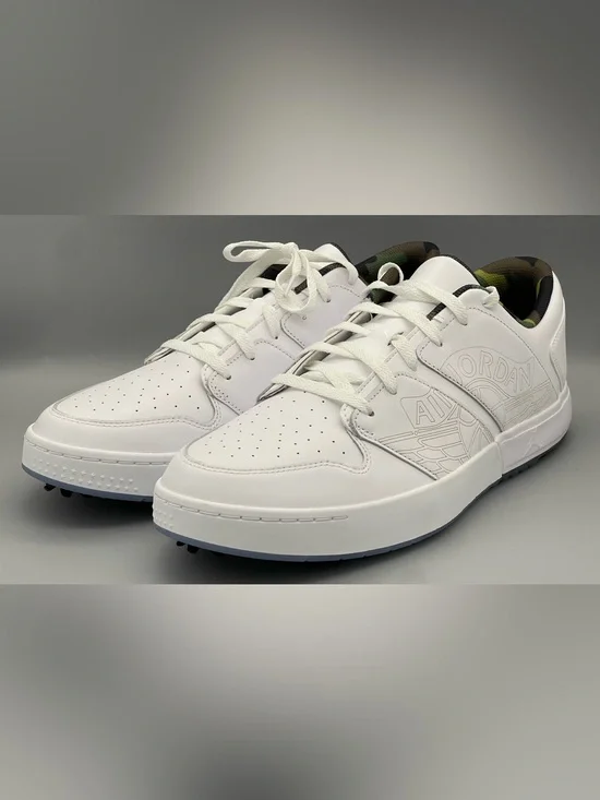 Nike Air Jordan Nu Retro 1 Golf Low Triple White Camo FZ4153-102 Men Size 15 NEW