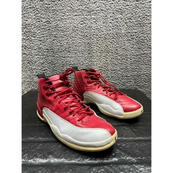 Nike Air Jordan 12 Retro Gym Red Basketball Sneakers 130690-600 Mens Size‎ 10 US