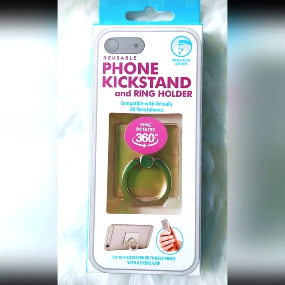 Phone Kickstand Finger Ring Holder Gold New in Box Gift Cell Universal