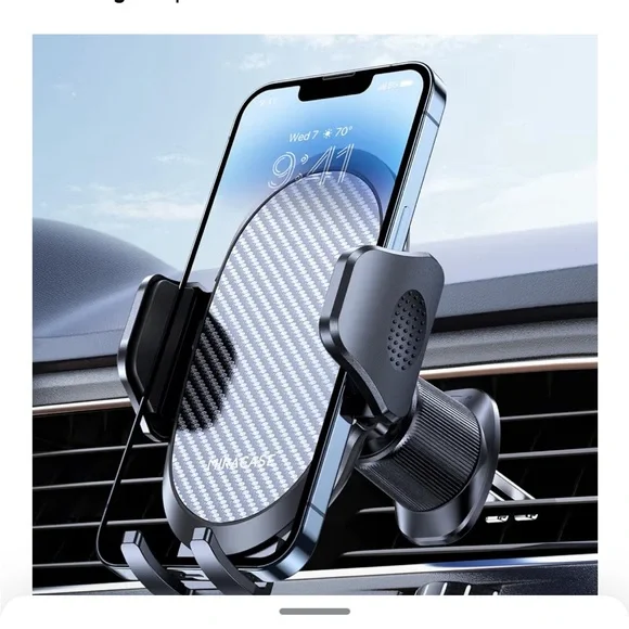 Sleek Black Car Phone Holder