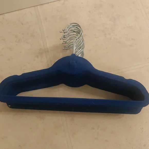 Set of 29 youth/kids Non slip Blue Velvet Hangers Y2K Retro Vintage Inspired