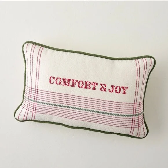 Comfort‎ & Joy Lumbar Pillow – Magnolia by Joanna Gaines, Red Plaid Christmas