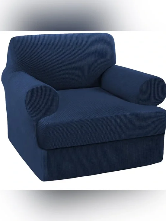 Navy stretchy armchair cover NEW